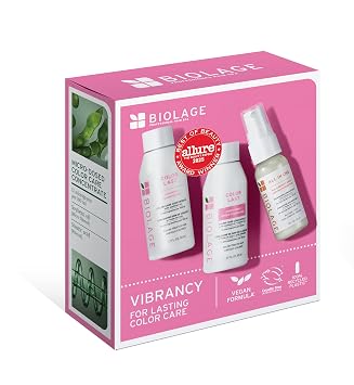 Biolage Color Last Travel Size Trio Kit For Color-Treated Hair, 3 pc | Includes mini shampoo, conditioner, all-in-one spray, maintains vibrancy, adds shine