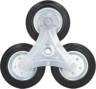 Stair Climbing Wheels, 6 Inch 300LBS Load Capacity Heavy Duty Triangular Stair Climbing Cart Wheels Solid Rubber Shopping Cart Wheels Replacement for Utility Cart, Trolley Dolly
