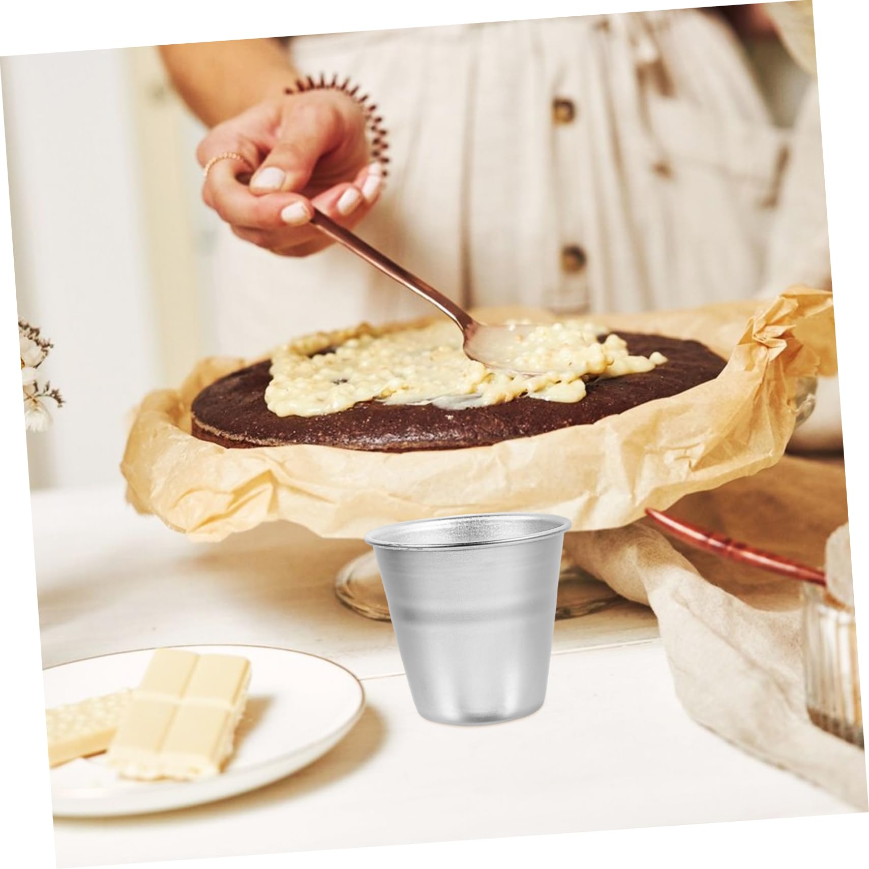 IMIKEYA 5 Sätze Puddingform Mutfak Aksesuarları Pudding Tasse Pudding Schalen Muffindeko Bread Baking Pan Kuchen Multifunktions-muffinformen Backzubehör Aluminiumlegierung 4 Stück * 5