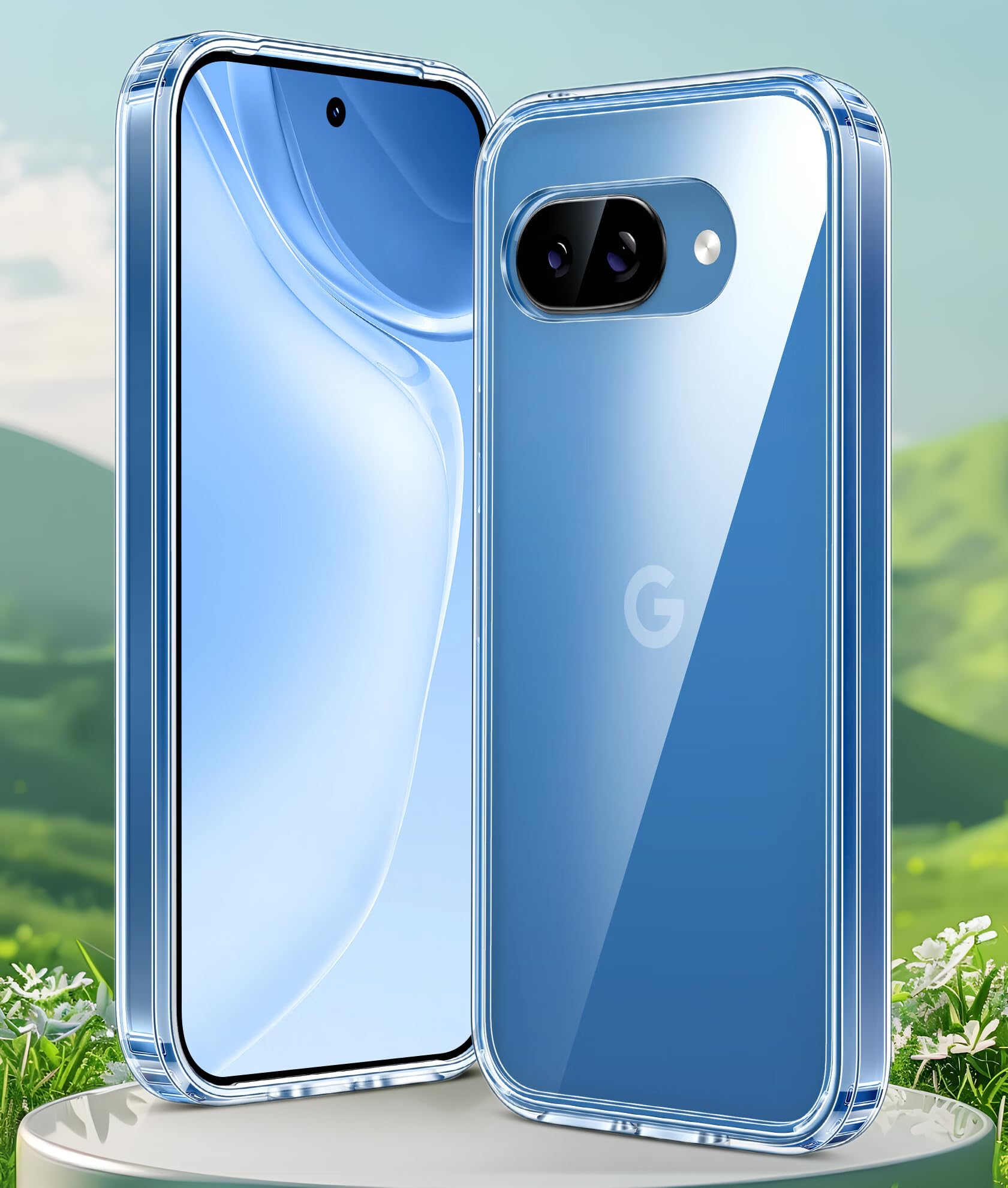 for Google Pixel 9a Case Clear Support Wireless Charging Military Grade Drop Protection Anti Yellowing Cell Phone Cover