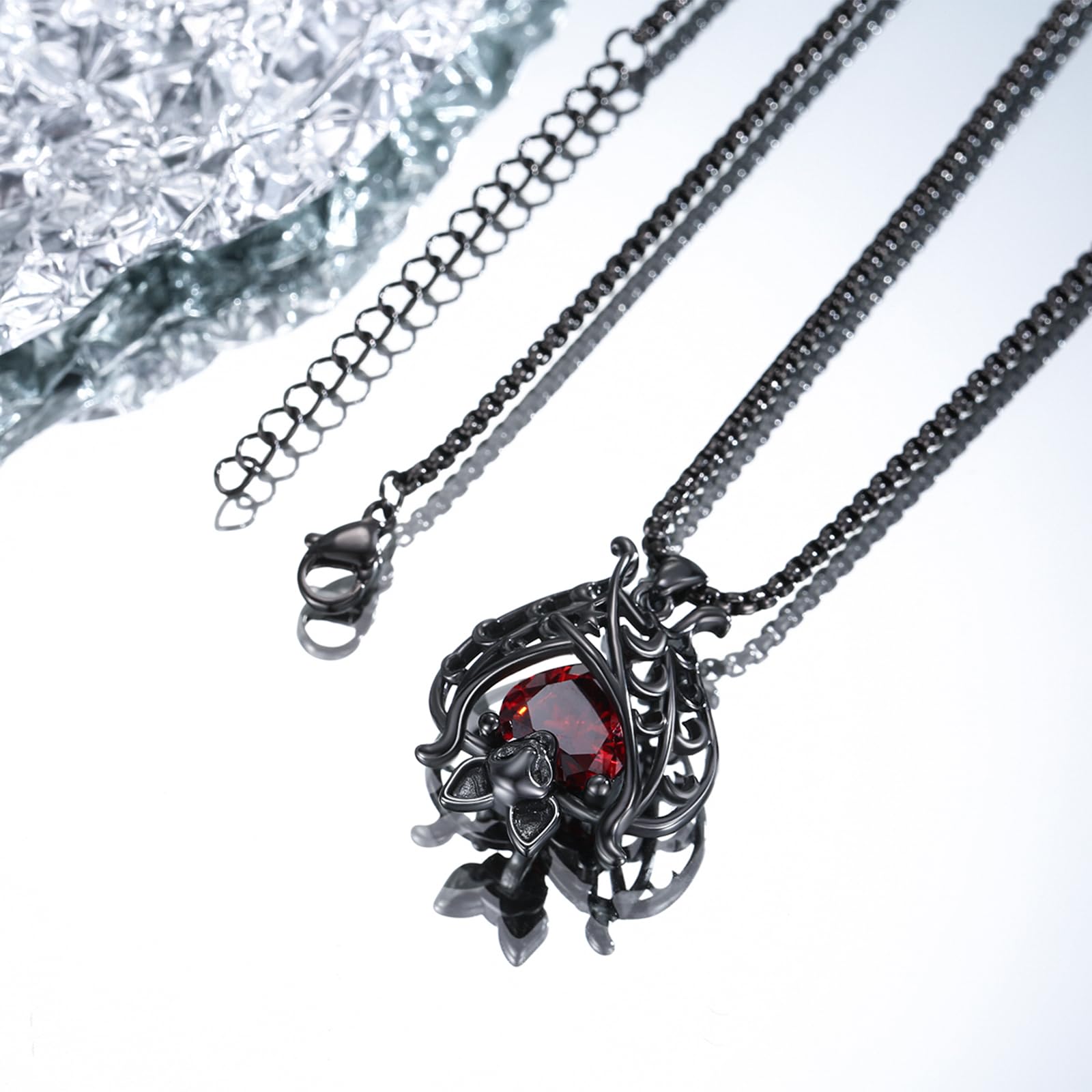 Collana con pipistrello in argento sterling 925, collana gotica, pipistrello da donna, gioielli di Halloween, regali per donne