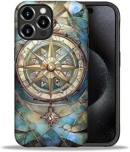 Miniatura 150 de Funda para iPhone 11, carcasa dura a prueba de golpes + silicona suave 2 en 1 híbrida, parachoques a prueba de caídas - Vidrio manchado con flores