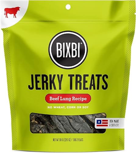 Miniatura 6 de BIXBI Golosinas para perros Jerky, pollo original, 10 onzas, golosinas para perros sin granos hechas en Estados Unidos, alto en proteínas, nutrición
