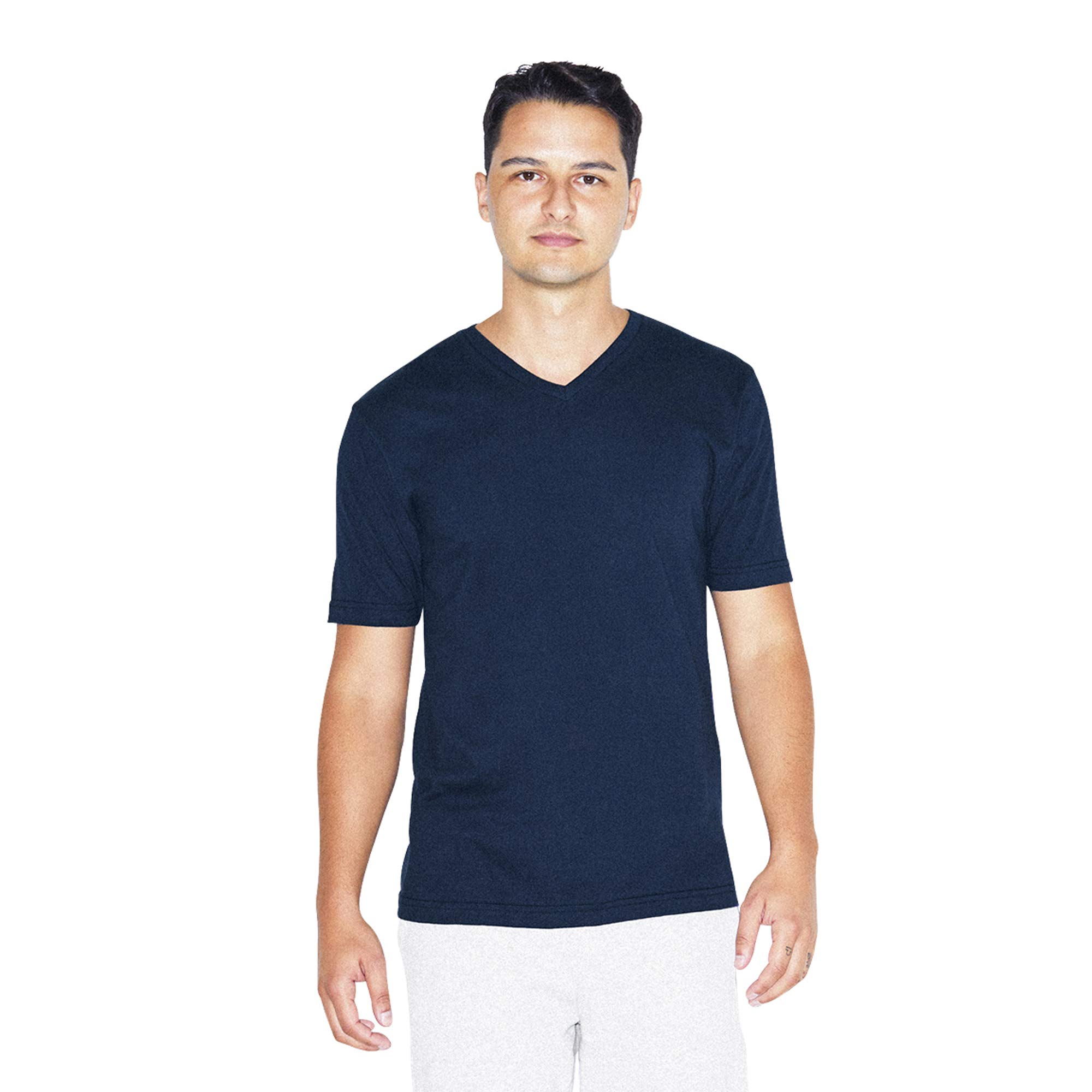 American Apparel Men’s Fine Jersey Classic Short Sleeve V-Neck T-Shirt