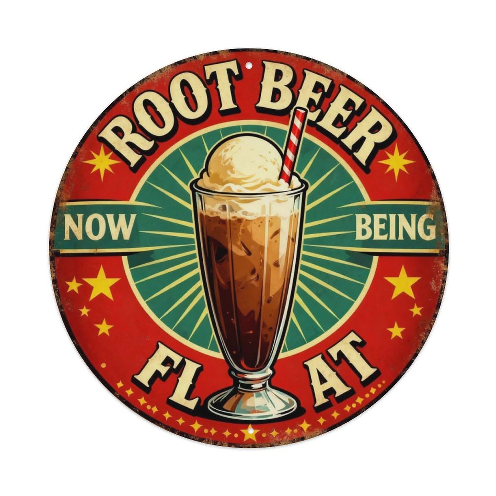 Root Beer Float Diner Sign Metal Tin Sign Plaque