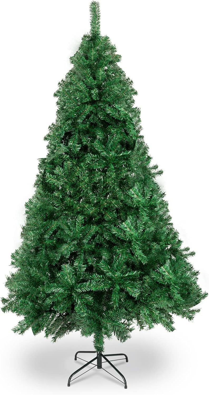 Bonnlo 5ft/1.5M Christmas Tree with 500 PVC Tips, Realistic Green Artificial Xmas Tree with Metal Stand, Easy Assembly Holiday Decorations