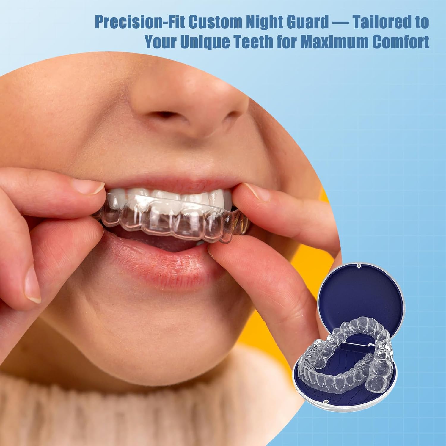 Custom Night Guard for Bruxism/Grinding/TMJ at Night, Bite Mouth Guard for Teeth Clenching Nighttime, for Adults & Kids (One Guard) - Image 5