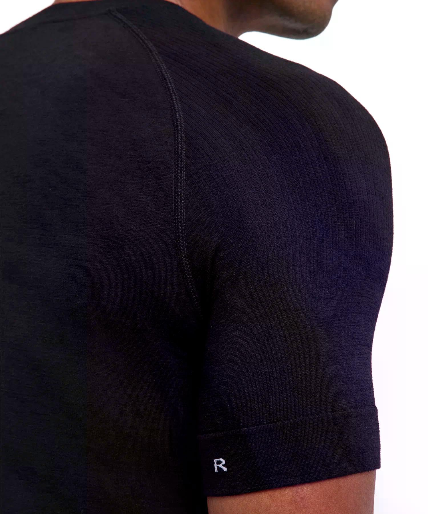 FALKE Mężczyźni Warstwa podstawowa (góra) Wool-Tech Light M S/s Ts wełna materiał funkcjonalny regulujące klimat 1 Sztuka, Czarny Black 3000, S