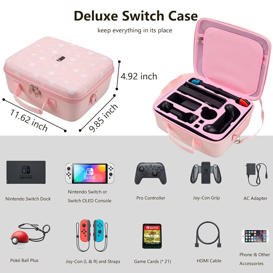 Nintendo Switch ストロベリーケース付き Amazon.co.jp: GLDRAM ピンク ストロベリー キャリーケース