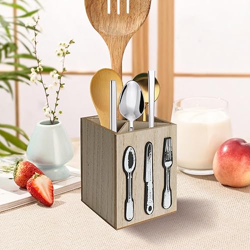 Miniatura 7 de Soporte para utensilios de cocina, contenedor de cuchillos y tenedores, organizador de palillos, organizador de cubiertos, soporte para utensilios