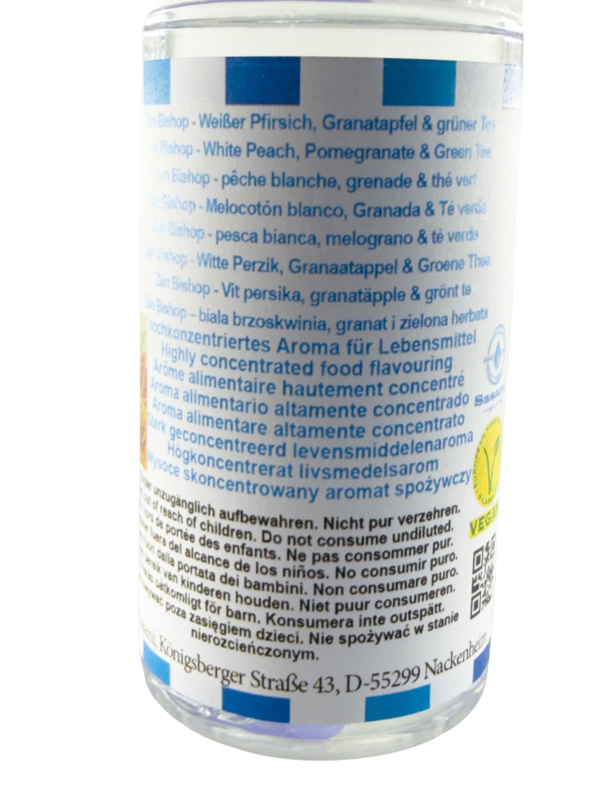 Zen Bishop – biała brzoskwinia, granat i zielona herbata aromat koncentrat – Wegański – Sasami – 100ml