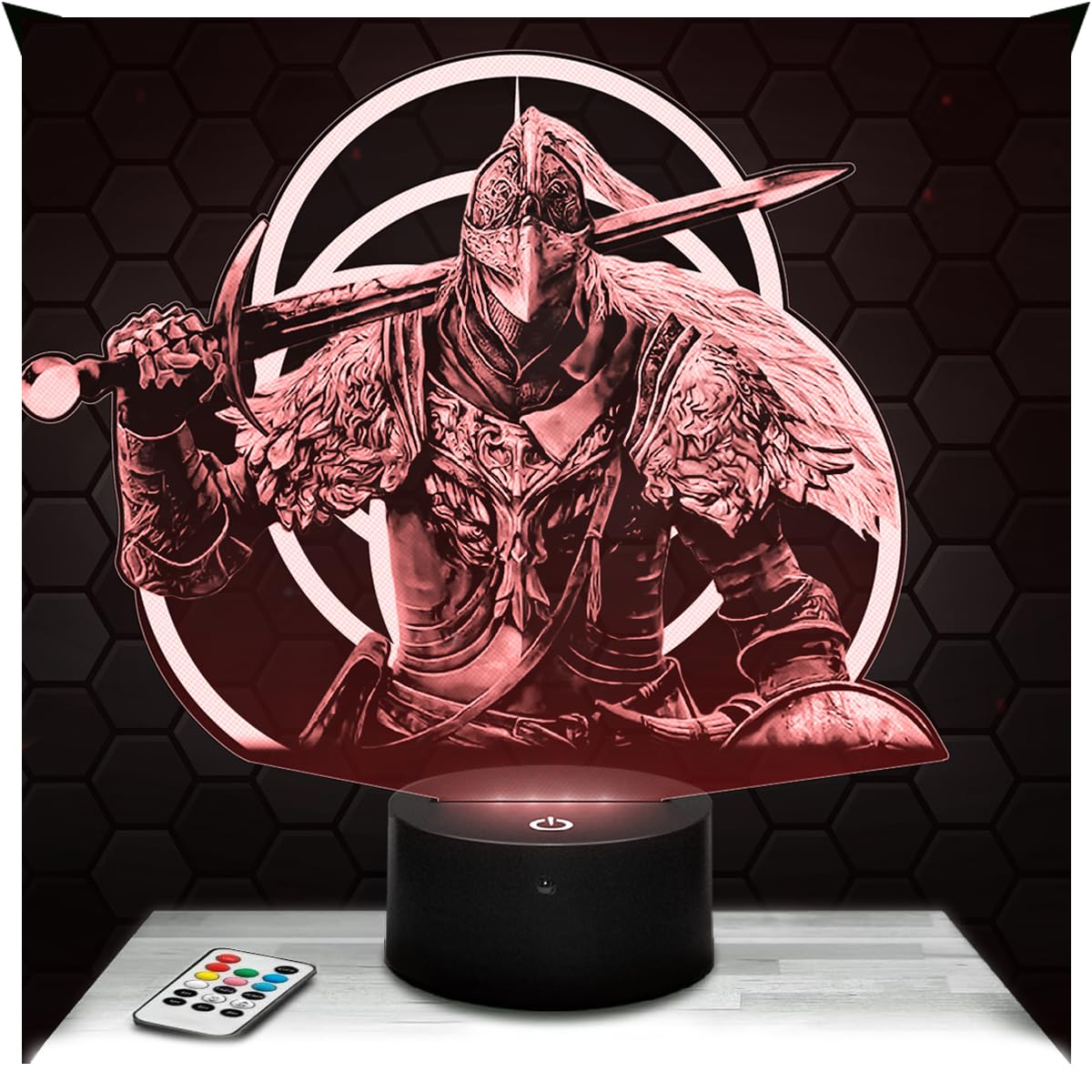 Lampephoto.fr - Elden R. 3D Lamp, Night Light 3D LED Illusion Lamp, Boy's Room Decoration Gaming Gamer Video Games, Gift idea for Boys, Night Light for Children's Bedroom, Gifts Merchandising