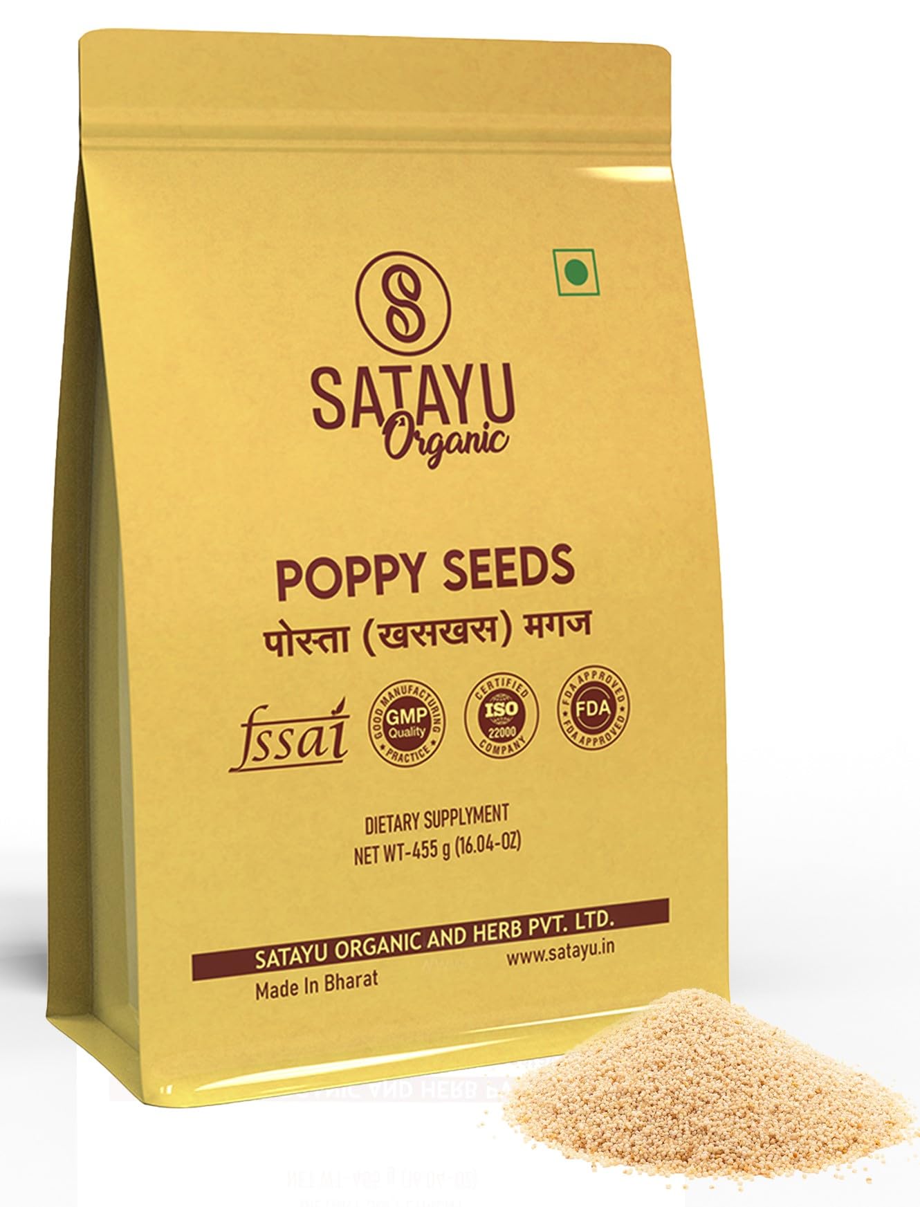 SATAYU ORGANIC Poppy Seeds 455g - (Khus Khus) Khas Khas | Posta Dana |