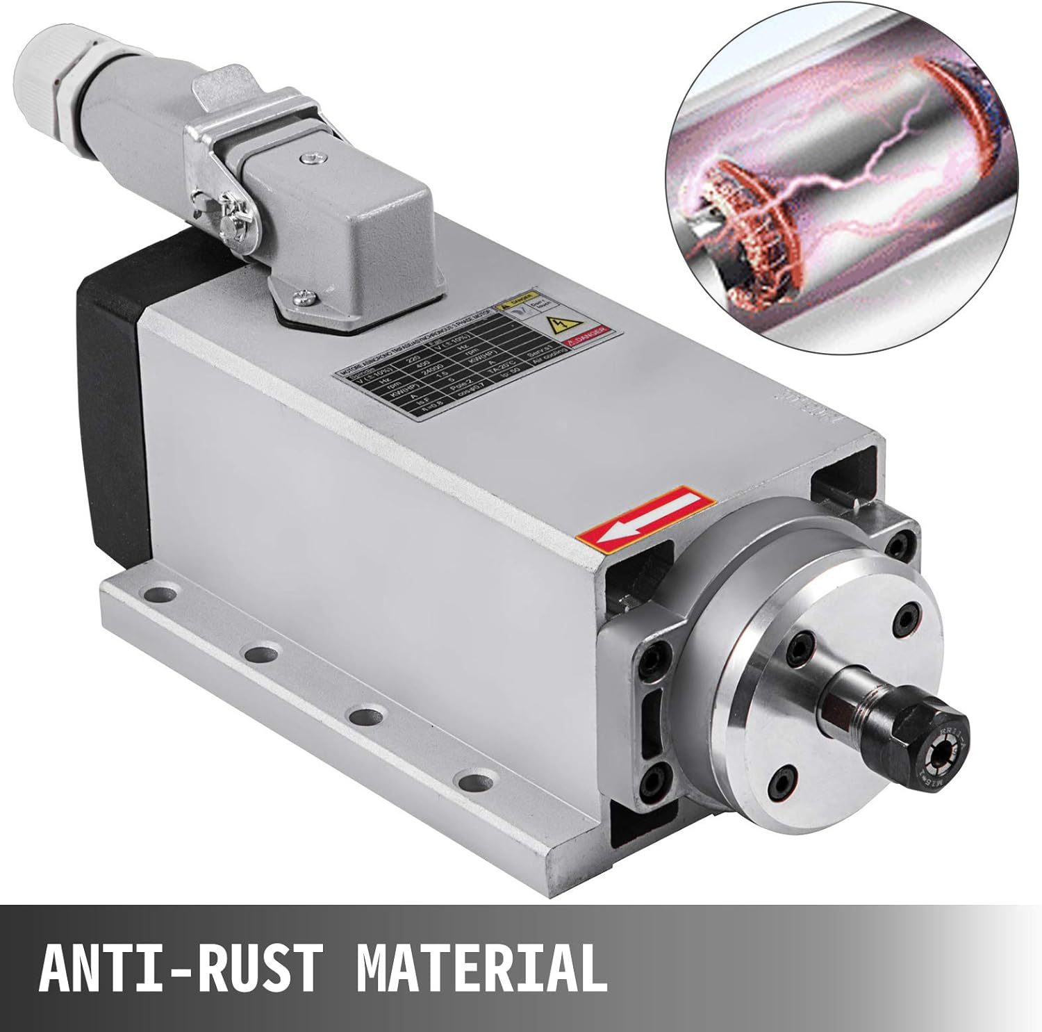 Bеѕt Cуbеr Mоndау 🔥 Mophorn Spindle Motor 1.5KW Square Air Cooled Spindle Motor ER11 Collect 24000RPM 220V CNC Spindle Motor for CNC Router Engraving Milling Machine (1.5KW Air Cooled) Tесh Dеаlѕ 🔥 Mophorn Spindle Motor 1.5KW Square Air Cooled Spindle Motor ER11 Collect 24000RPM 220V CNC Spindle Motor for CNC Router Engraving Milling Machine (1.5KW Air Cooled)