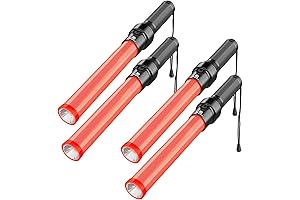 4 Pack Traffic Wand, Opticom LED Illuminated Warning Flasher Lights