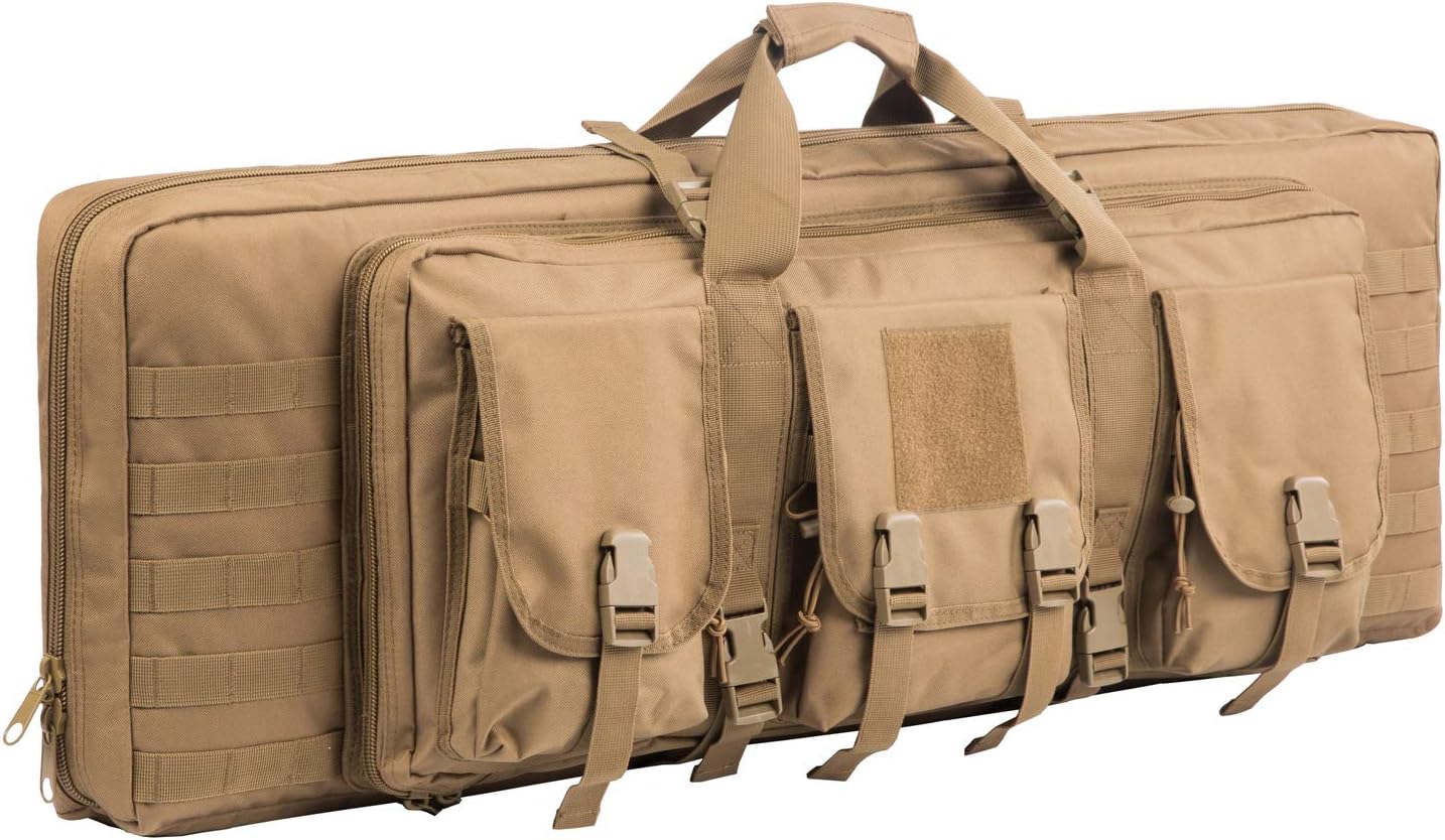 WolfWarriorX Long Rifle Case Tactical Double Rifles Gun Bag Molle 38 42 inch