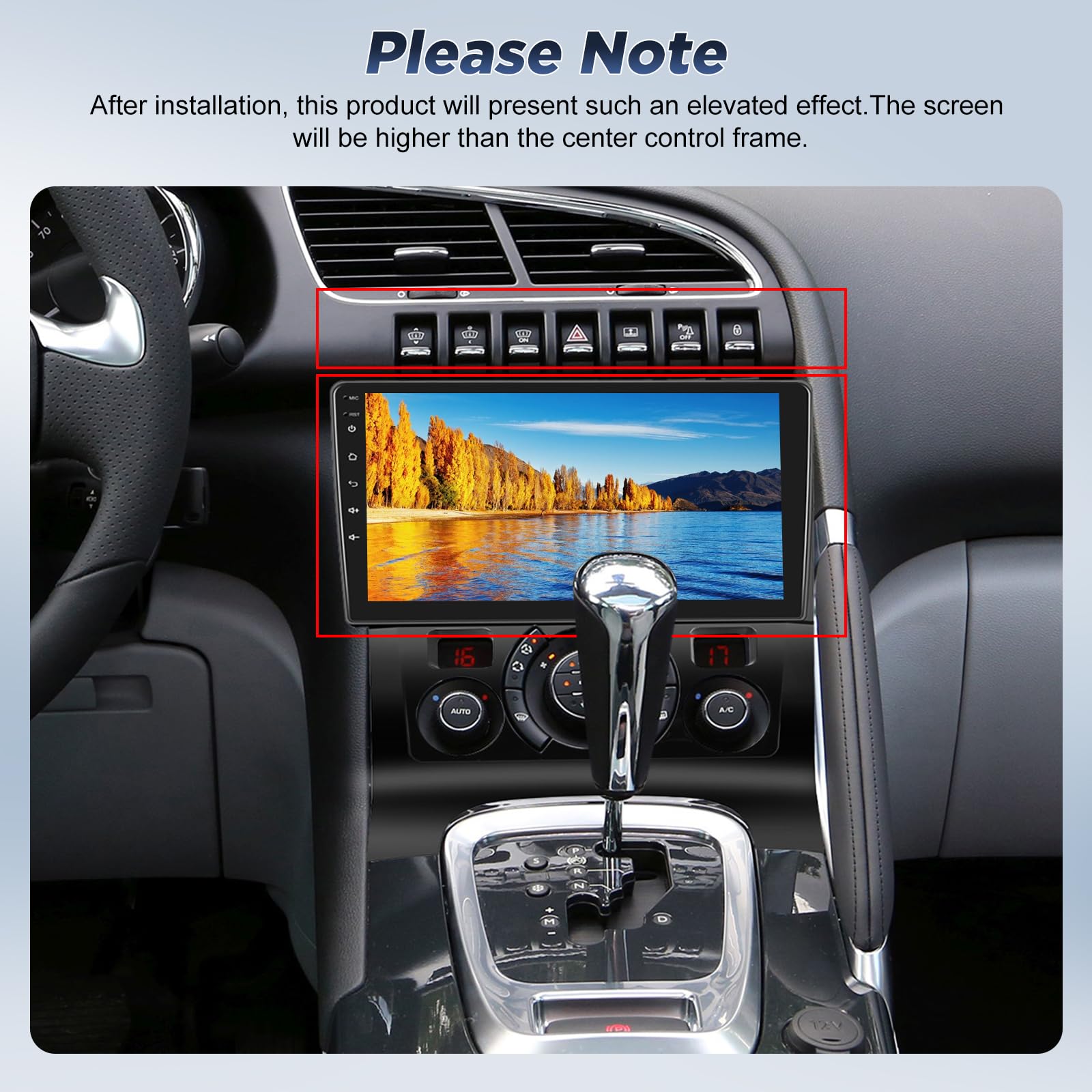[2G+64GB] Android Autoradio pour Peugeot 3008 2009-2015 avec sans Fil Carplay et Android Auto, Écran Tactile HD de 9 Pouces avec GPS/WiFi/Bluetooth/EQ/FM RDS