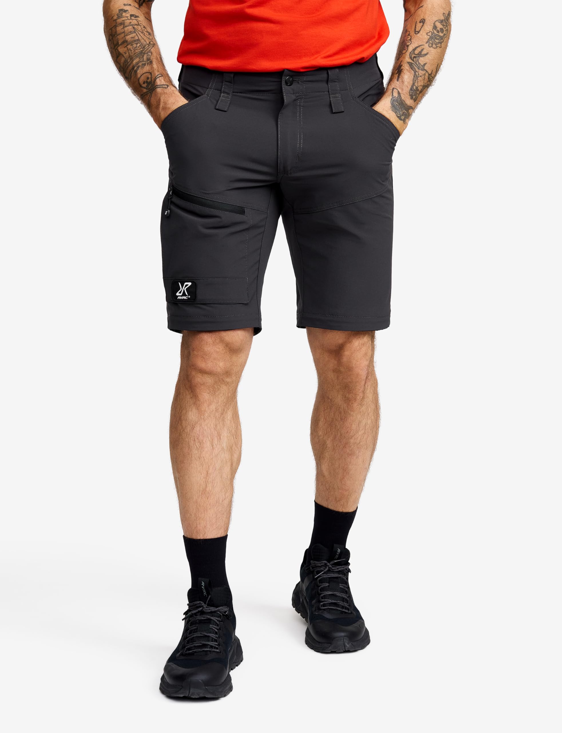 RevolutionRace Range PRO Stretch T Zip-off Pants da Uomo, Pantaloni da Trekking Convertibili per attività all'aperto