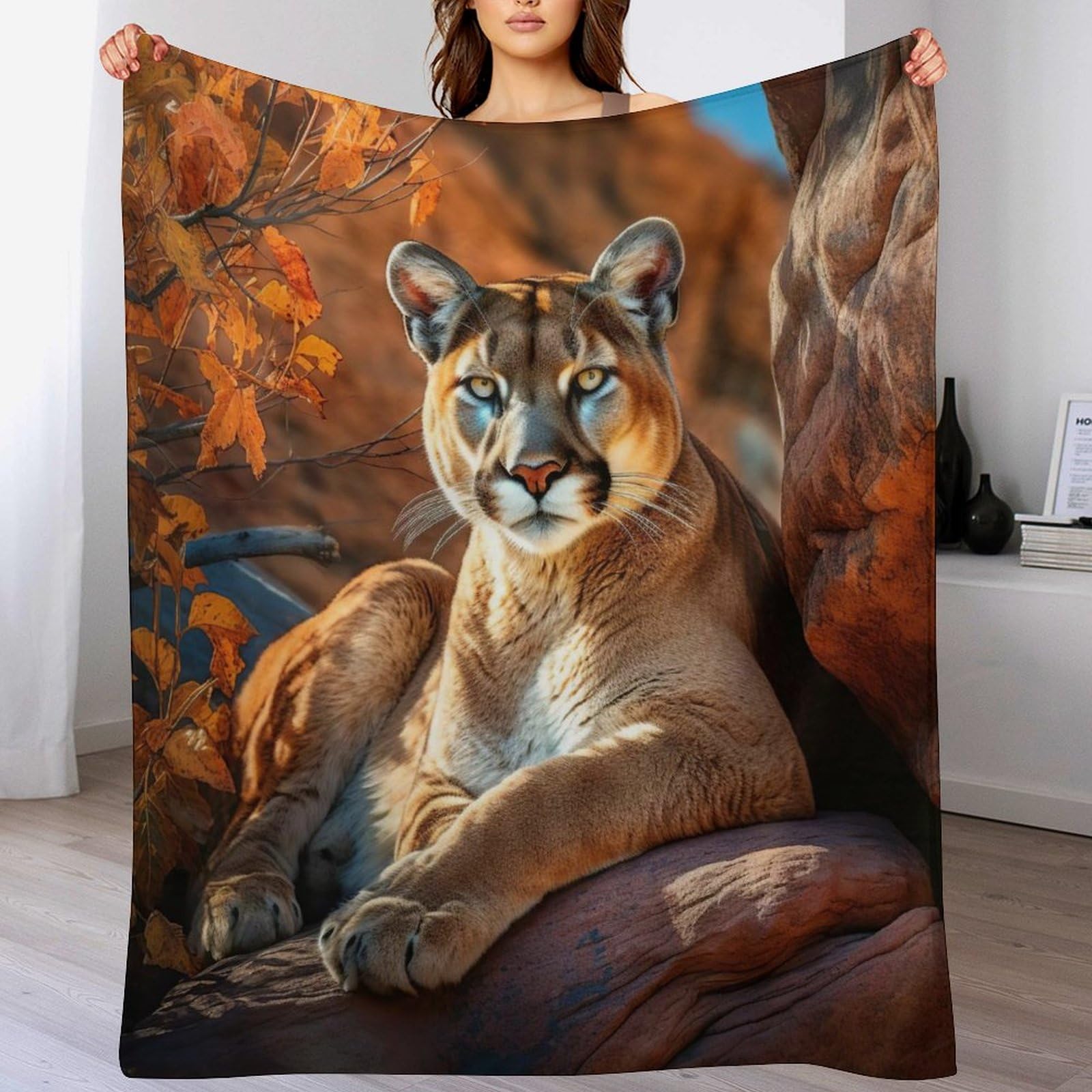 Manta de franela de león mullida contra el frío del sofá y cama 140x180 cm