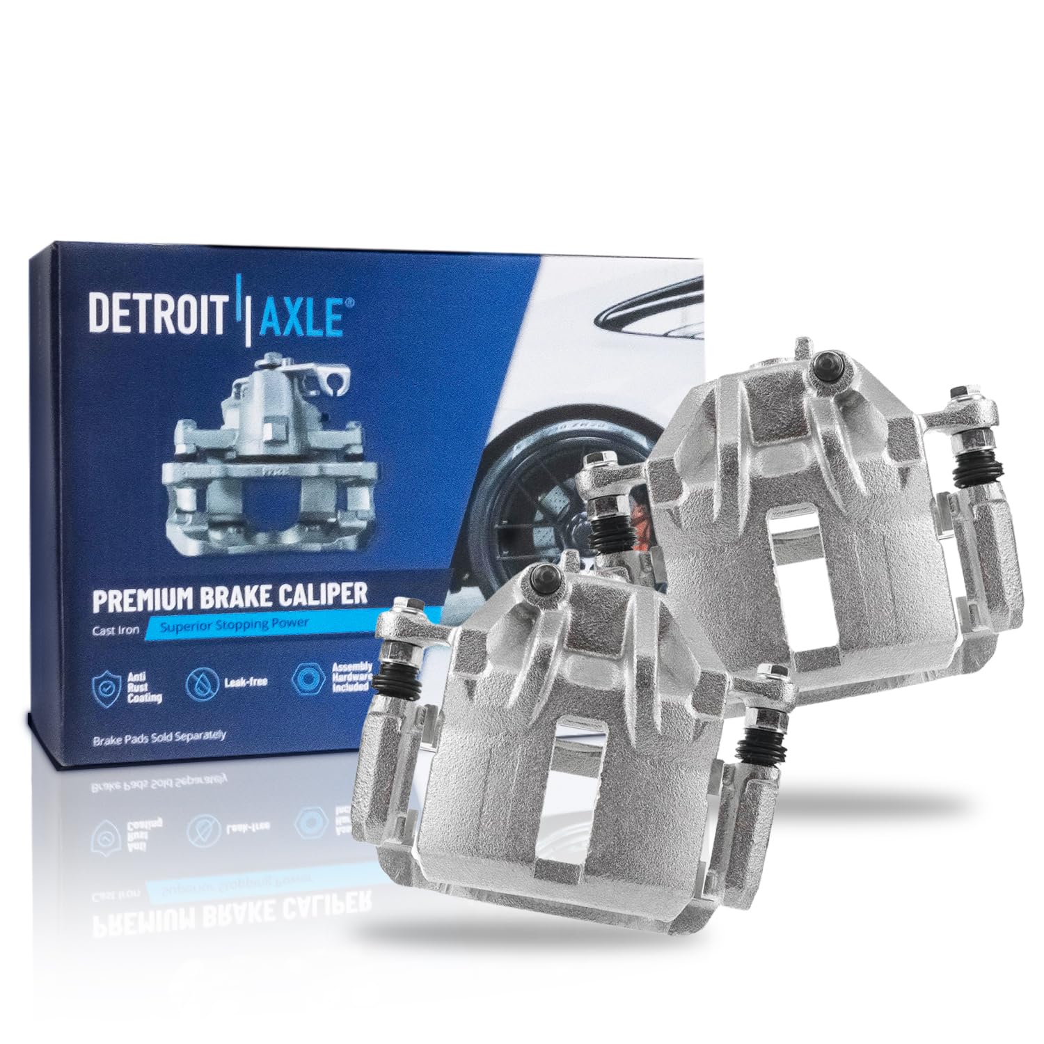 Detroit Axle - 2pc Front Brake Calipers for Hyundai 2002-2005 Elantra