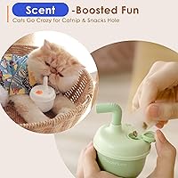 Vista 5 de Automatic Laser Cat Interactive Toy - Self-Balancing 360° Auto-Spin Laser Pointer with Catnip Hole, Triple-Sensory – Kitten Sight, Smell & Touch