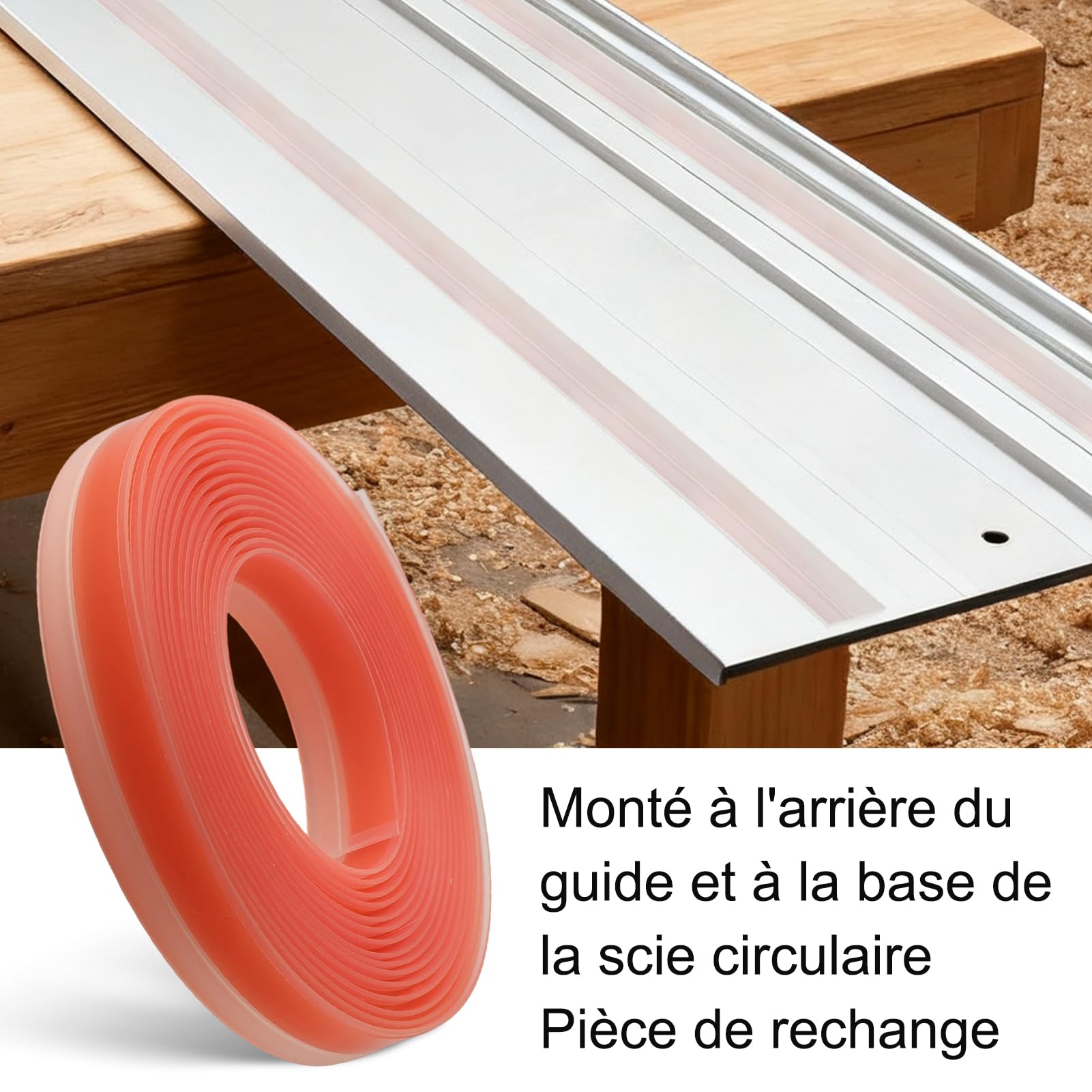 Bande de protection anti-éclats pour rail de guidage, pour FS/2 FS/2 KP FSK rails de guidage 3 Meter Bande de Caoutchouc Adhésive bande de rechange 495209