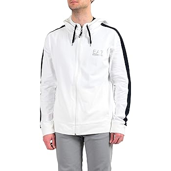 ea7 white hoodie