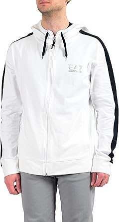 Ea7 zip hoodie mens Clearance