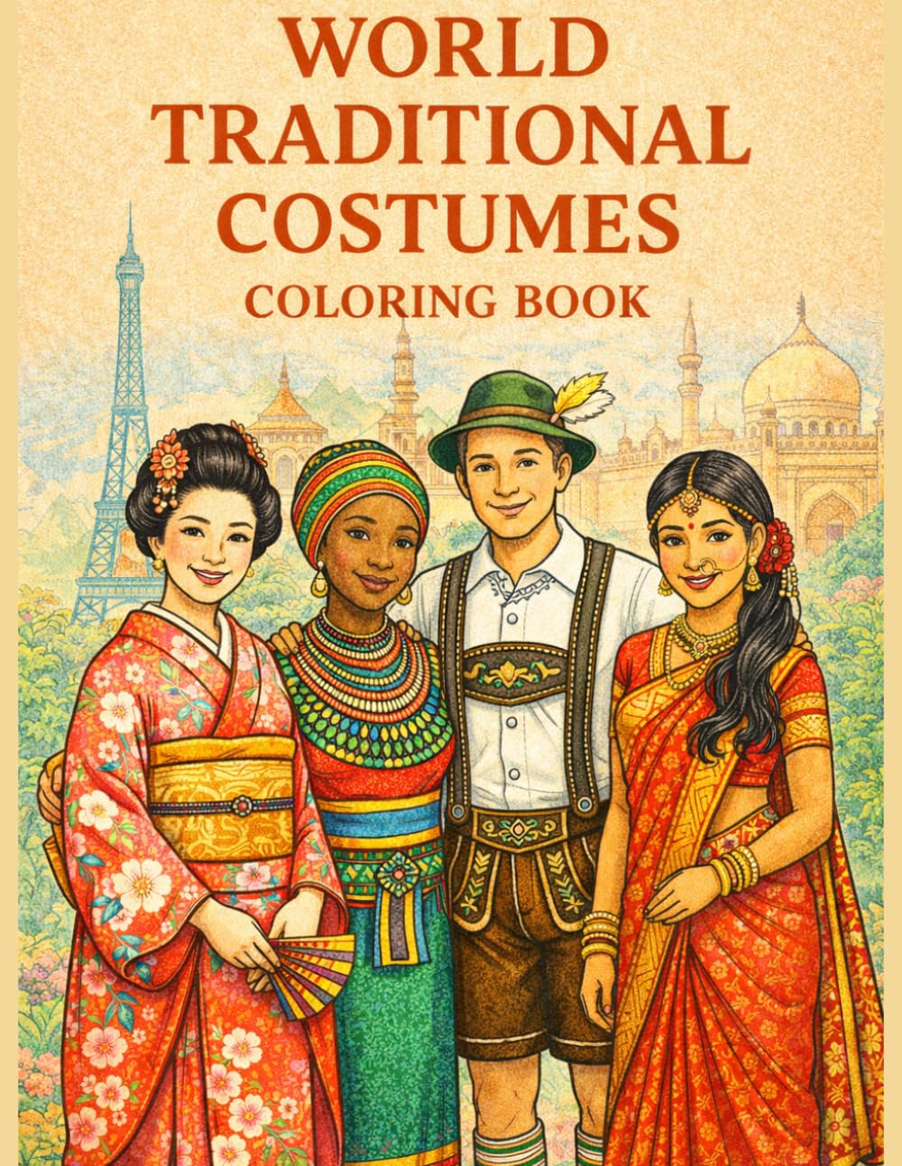 World Traditional Costumes Coloring Book: Traditional Costumes from Around the Globe (Color Your Style: Fashion Coloring Book Series)