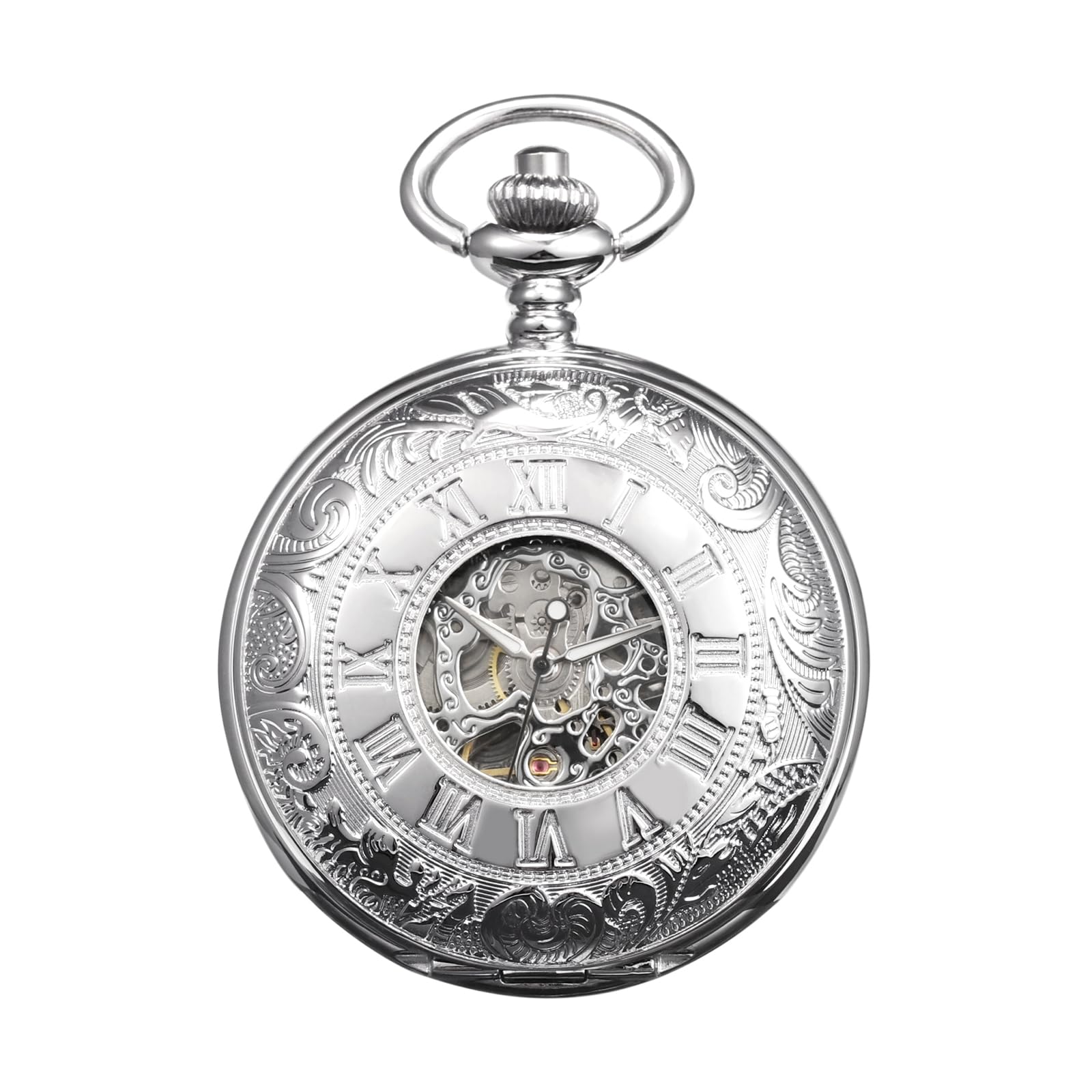 TREEWETO Reloj de bolsillo para hombre, grabado personalizado, reloj de bolsillo con cadena, clásico, vintage, regalos mecánicos, regalo para boda, padrino, novio, mejor hombre