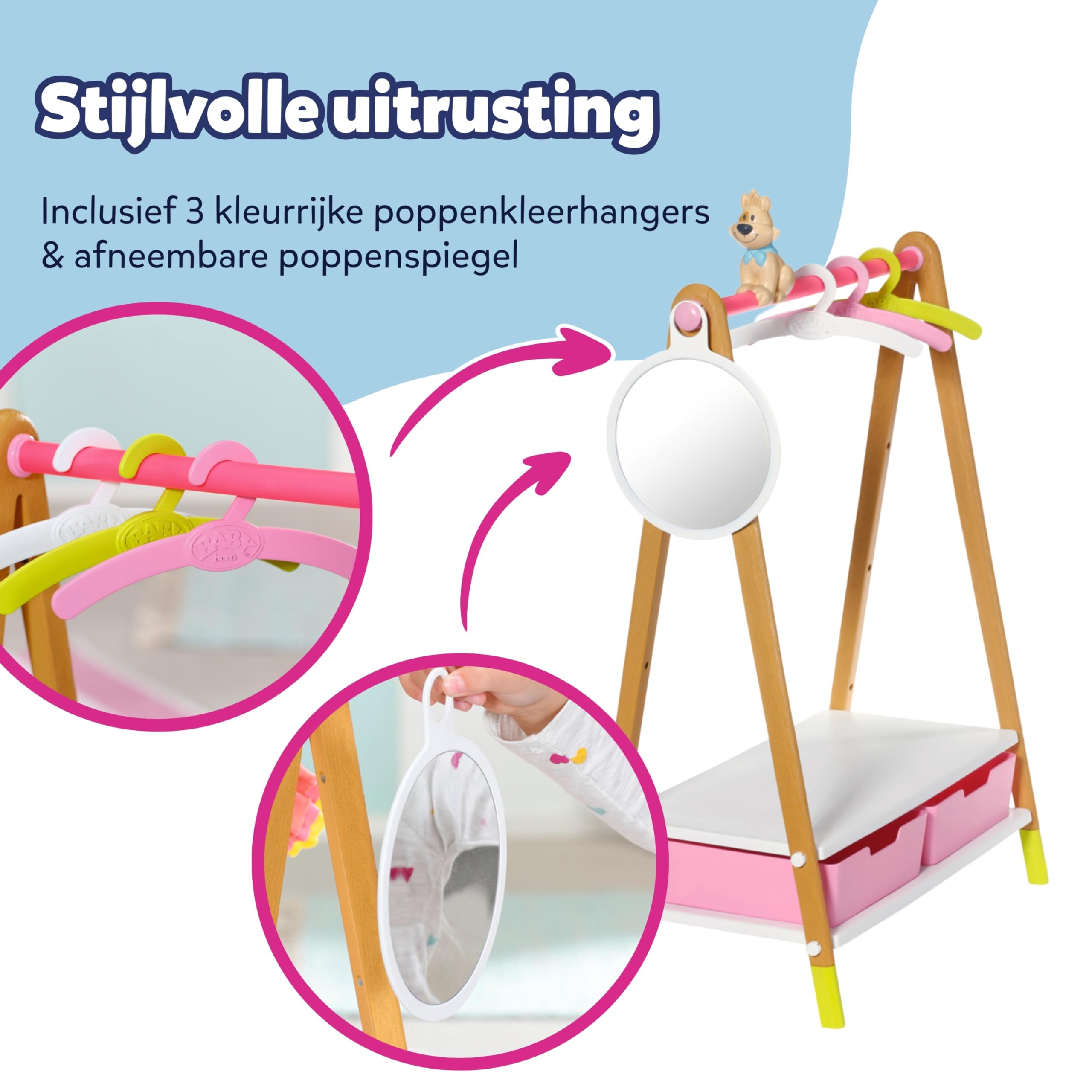 BABY born Happy Birthday Interactieve Magische Fopspeen 43 cm - Voor Peuters Vanaf 3 Jaar - Opent en sluit de ogen van de pop. Fopspeen en kleurrijke ketting