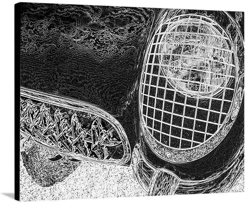 Corvette Black and White Wall Art Print as Man Cave Decor