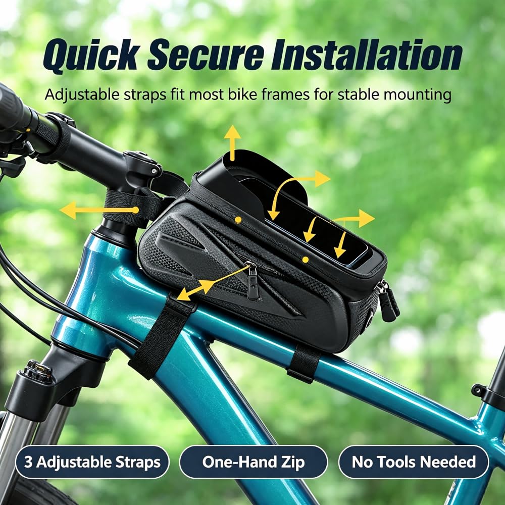 Borsa da Telaio per Bicicletta per Diamondback Mason 2 2019 | Borsa Telaio Bici Impermeabile, Borsa per Telaio Bici con Visiera Touch Screen, Borsa da Manubrio Bici di Grande Capacità