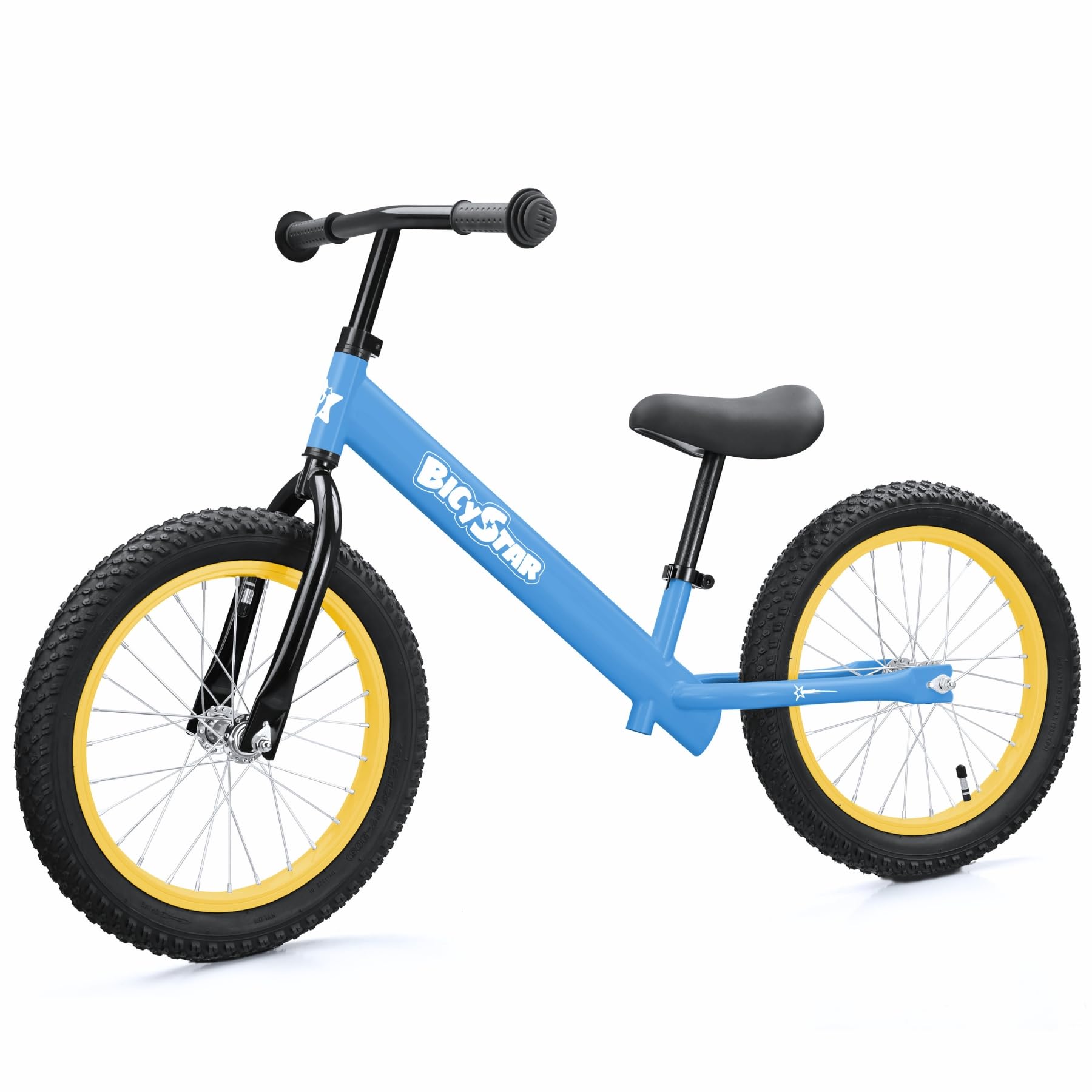 bicystar 16 Inch Balance Bike for Kids 5-8 with Air Tires