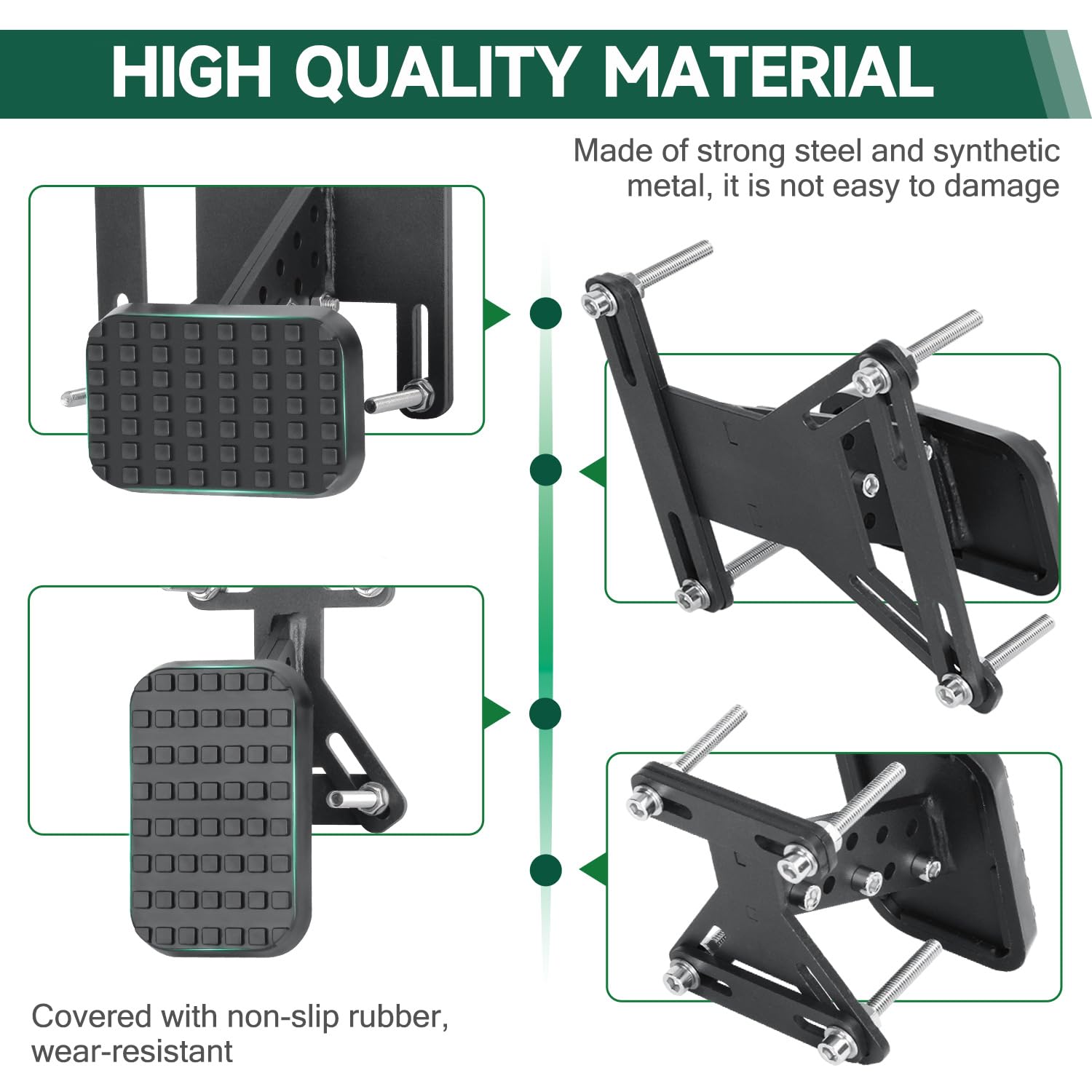 HUGEBO Gas and Brake Pedal Extenders,Universal Anti Slip Accelerator Pedal Extenders for Short People,Adjustable Car Pedal Extenders for Cars,Go Kart,Golf Carts