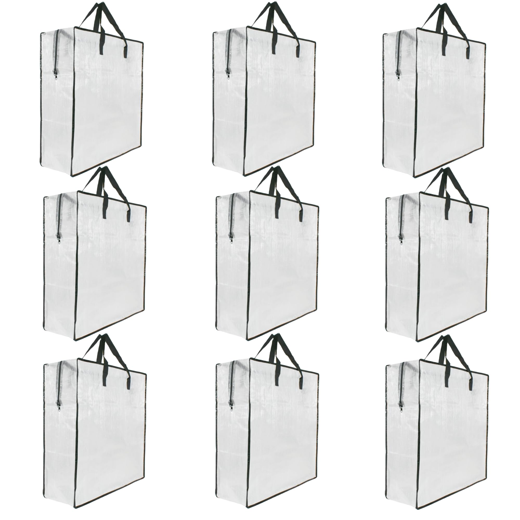 9 Pack Clear Storage Bags with Zipper and Handles, Blanket Bags For Closet Storage, Moving and Packing Supplies for College, Underbed Storage