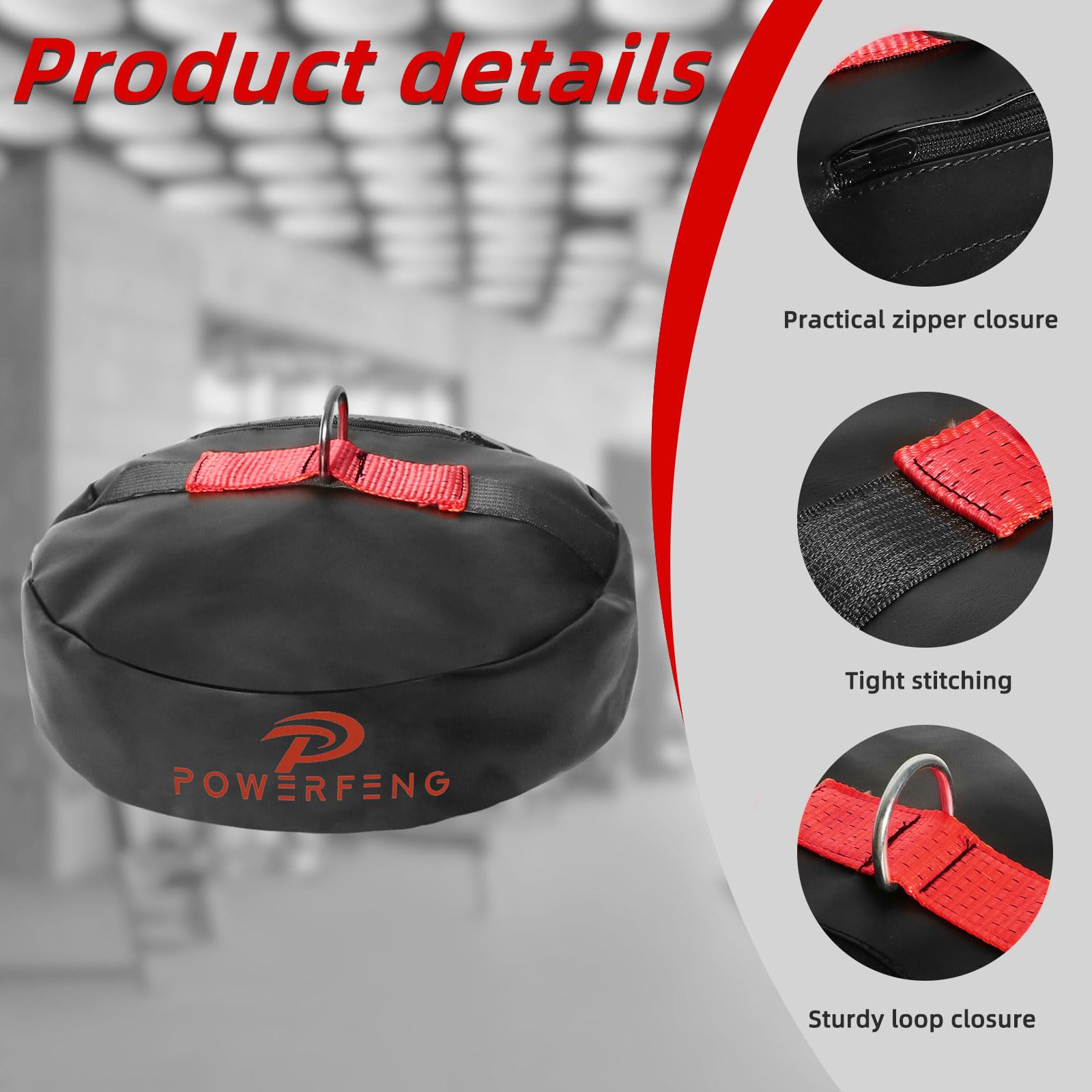Doppelendiger robuster Sackanker: Robuster Bodenanker für Boxsäcke – Boxsack-Ständer, Gewicht, Boxzubehör, Kerntraining, Gewichtstasche für Fitnessstudio, Zuhause