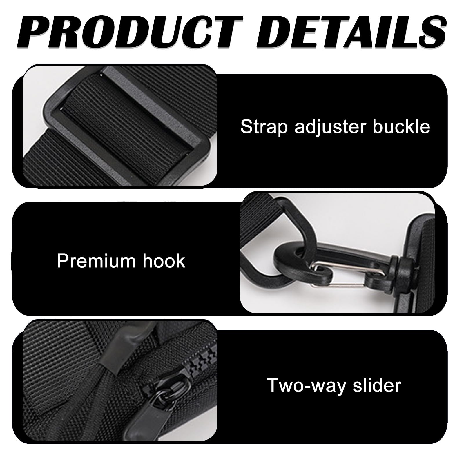 Anti Diebstahl Sling Bag, Klein Umhängetasche Chest Schwarz Crossbody Bag Brusttasche Herren Schultertasche, Tasche Handtasche mit Reißverschluss Lock, RFID-Blockierung, 21x15x6 cm
