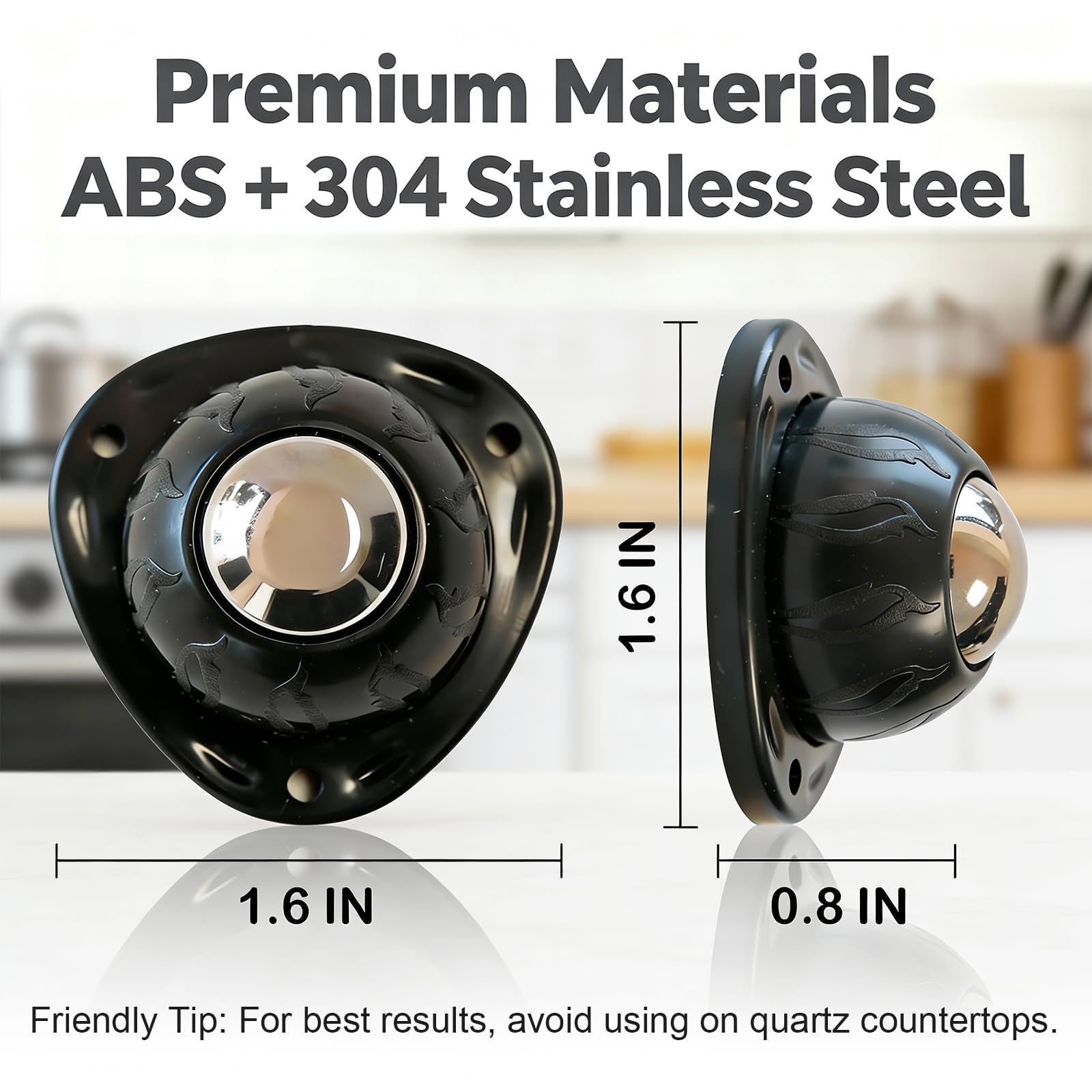 Heavy Duty Furniture Casters - Stick-On Wheels -6