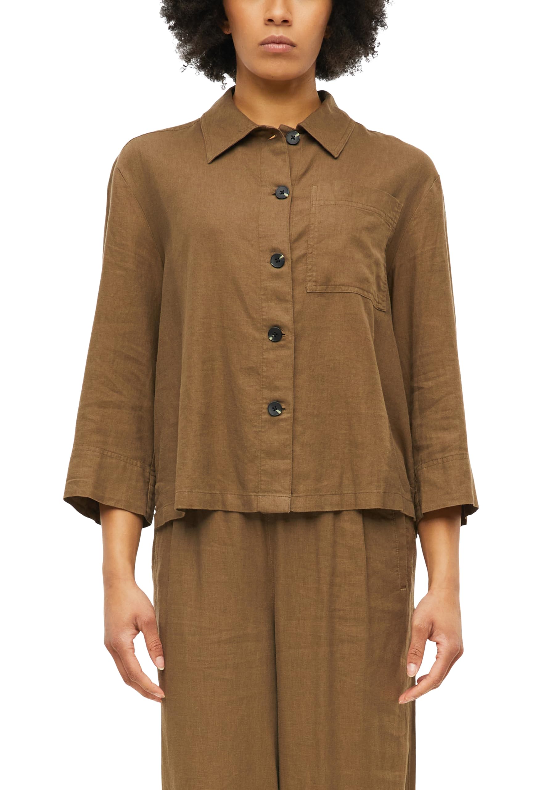 s.Oliver Blouse 3/4 Sleeve Linen Mix