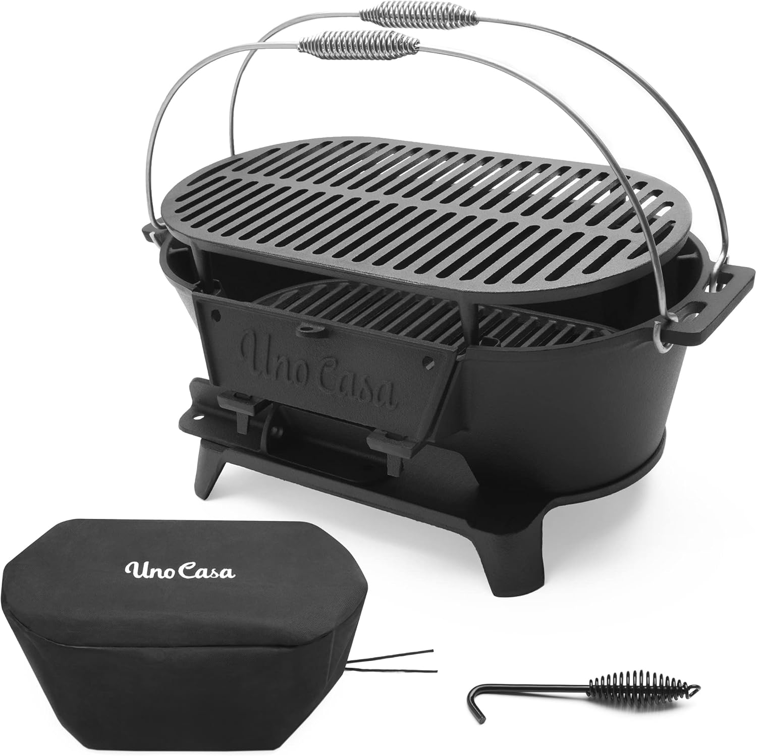 Buy Uno Casa Hibachi Grill PreSeasoned Small Charcoal Grill