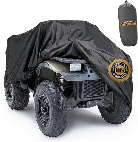 Miniatura 1 de Angooni Cubiertas para cuatrimotos de almacenamiento al aire libre resistente al agua 300D cubierta de 4 ruedas para todo tipo de clima tamaño