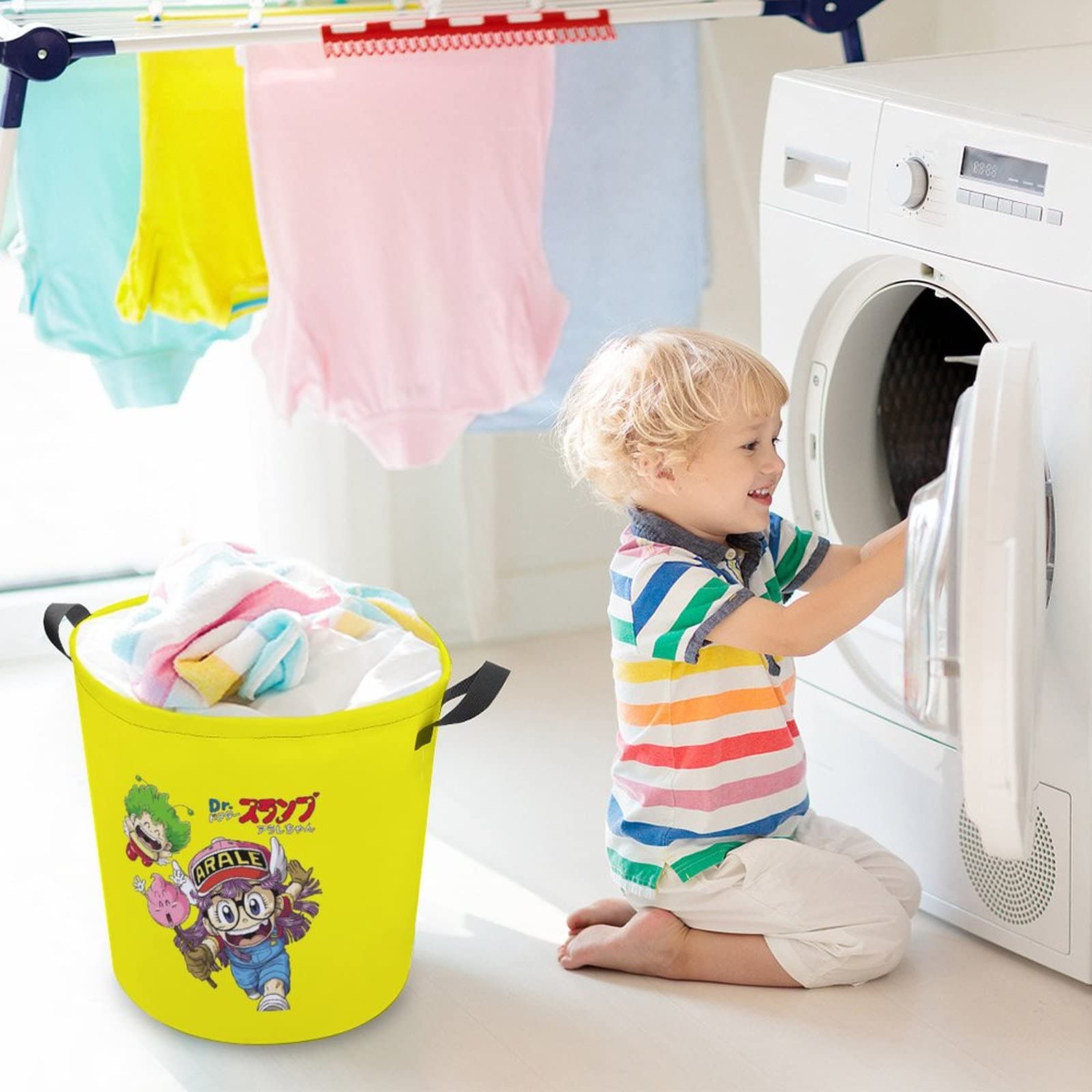 ドクタースランプ アラレちゃん 洗濯かご バスケット 布製