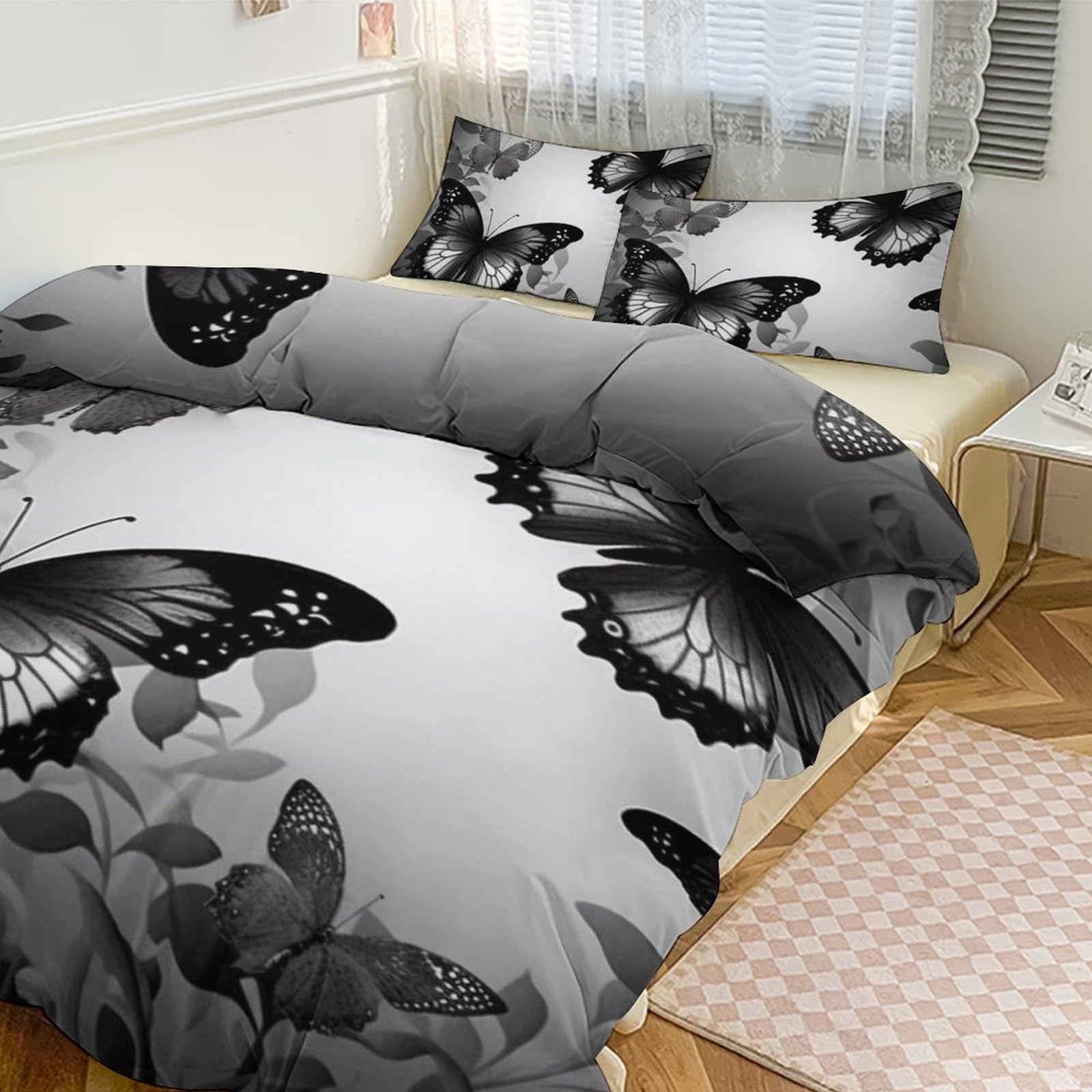Housse de couette haut de gamme ultra douce parure de lit 3 pièces