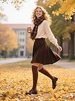 Vista 37 de Zando Paquete de 6 calcetines de algodón para mujer, por encima de la rodilla, calcetines a rayas para botas y calentadores de piernas para uso 6