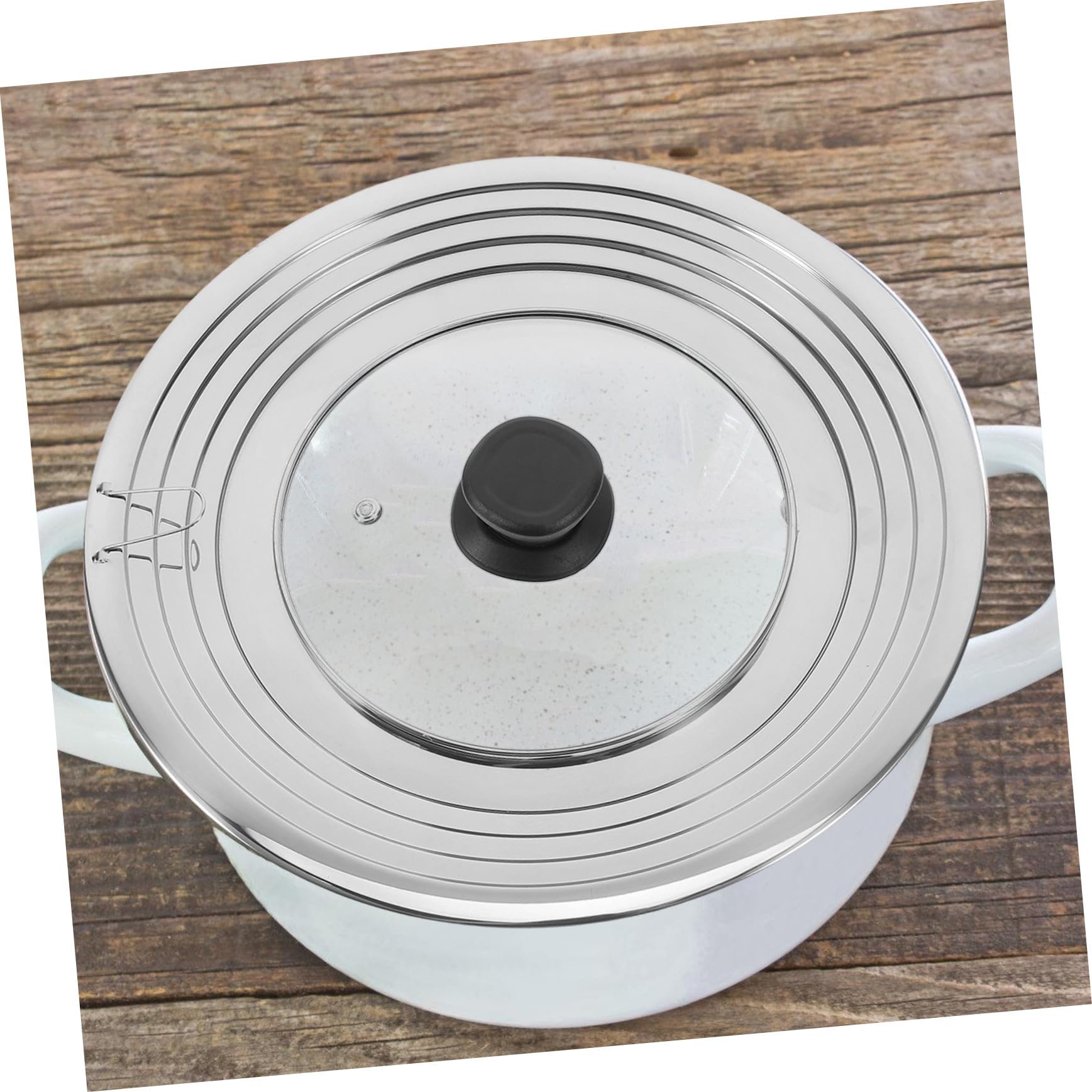 Coperchio Pentola in Acciaio Inox Vetro per Cucina e Ristoranti Stile Casuale