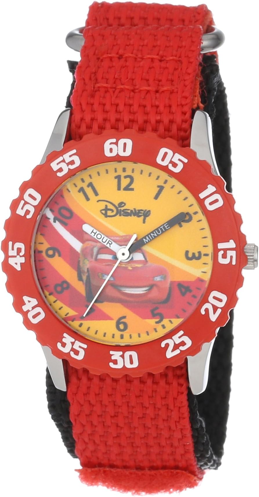 Lightning McQueen Watch for Boys – Cars Analog Watch for Kids 3-5, Toddler, Boys – Black Bezel, Nylon Strap – Fun and Stylish Cars Watches Featuring Lightning McQueen Toddlers and Young Kids