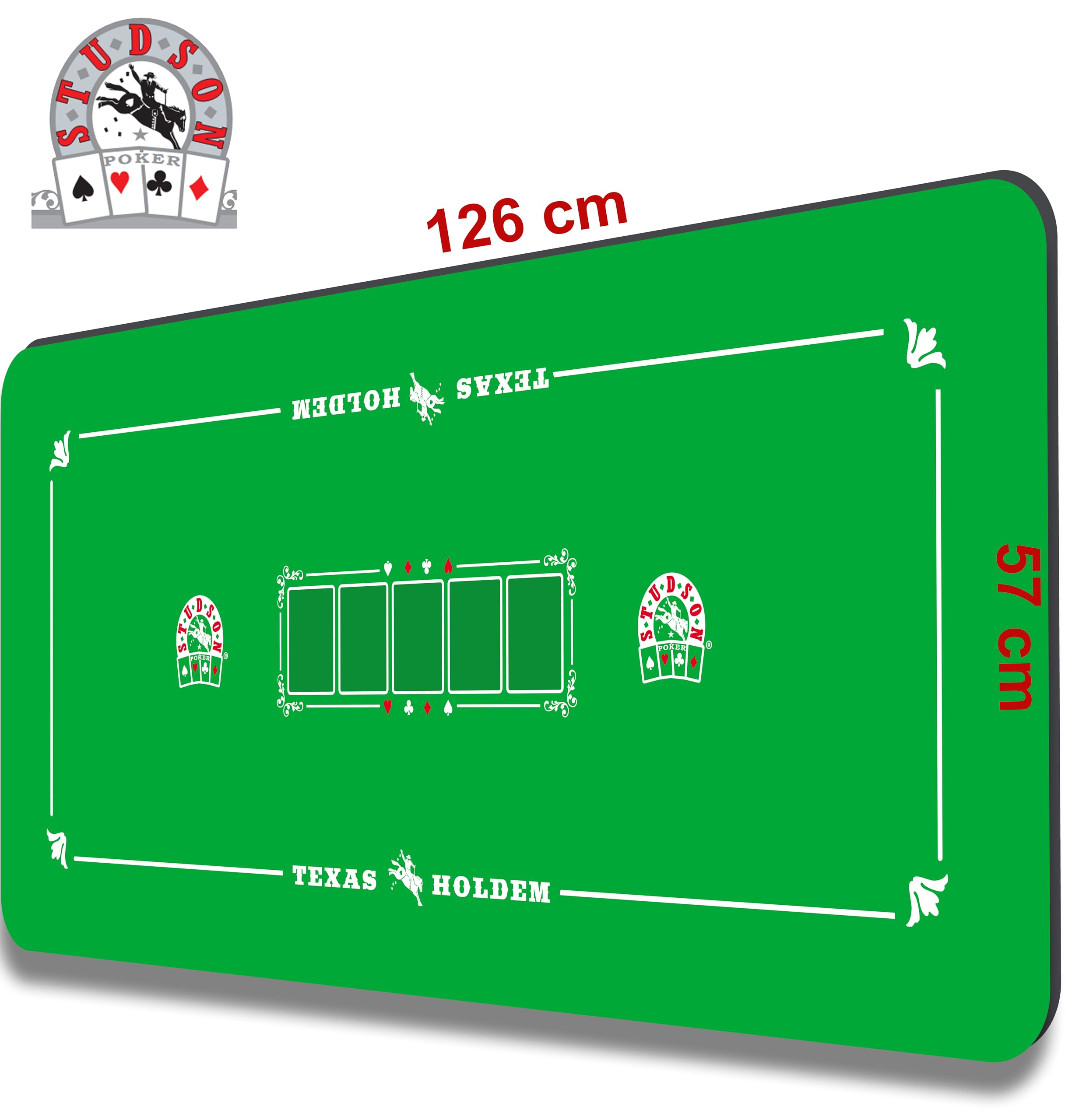 Tapis de Poker Studson 125x60 en néoprène avec Sac de Transport