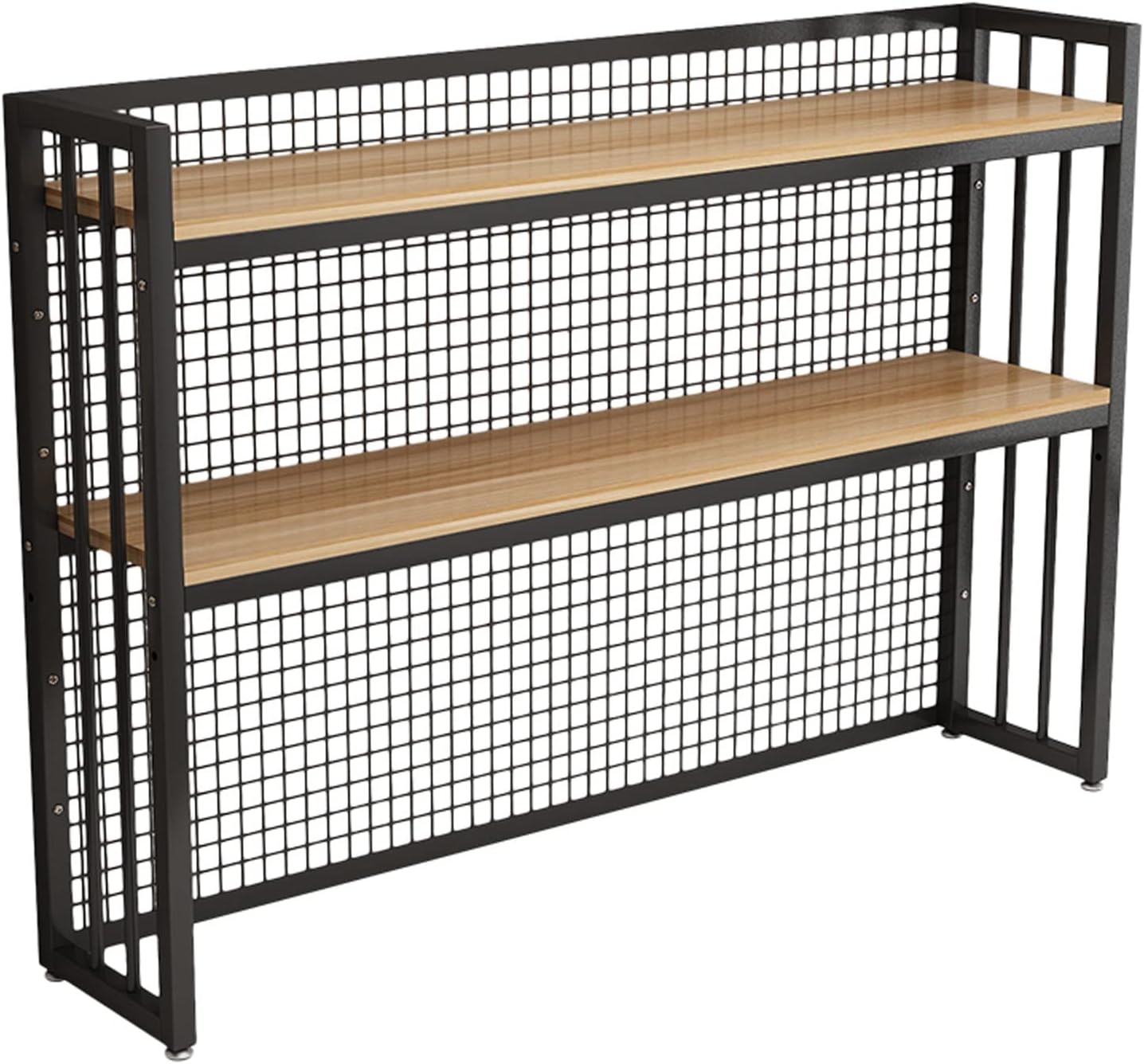 TOMYEUS Bookshelf 2Layer Steel Frame Desktop Shelf Office