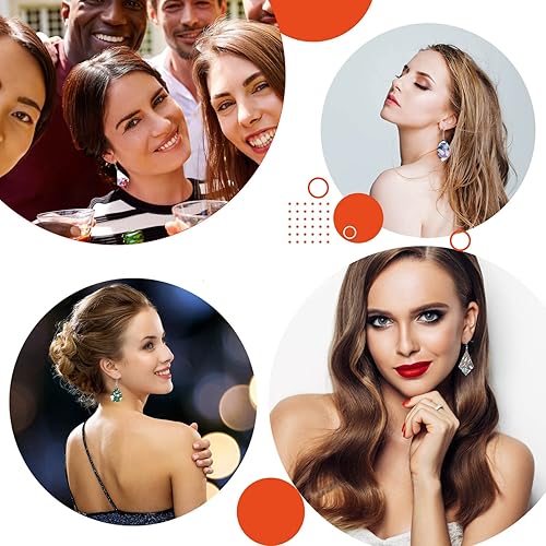 Miniatura 4 de ALIGADO Adornos en blanco de sublimación 36 piezas de aretes de sublimación con ganchos para aretes y tarjetas para mujeres y niñas proyectos de